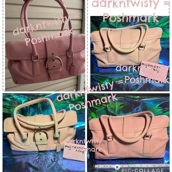 Vintage Coach SoHo Light Pink Leather Satchel EUC LIKE NEW . - Picture 5 of 15